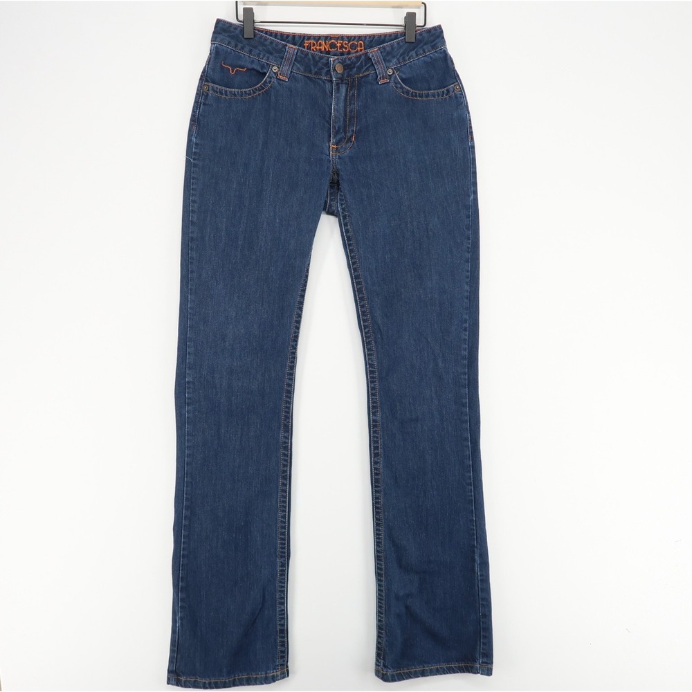 Kimes Ranch Francesca Jeans Womens 10/36 Blue Bootcut Made In USA 100% Cotton